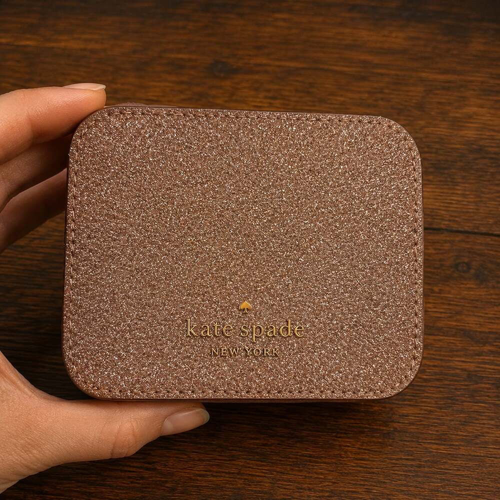 Kate Spade Rose Gold Tinsel Boxed Jewelry Holder